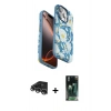 MARSİLYAN™- iPhone 14 Pro Max Kılıf Siluet Doku - Şeffaf 360 Full Body Arka Koruyucu + Raze Metal Kamera Lens - GS