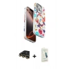 MARSİLYAN™- iPhone 14 Pro Max Kılıf Siluet Doku - Şeffaf Pasifik Cam Ekran Koruyucu + Raze Metal Kamera Lens - GD