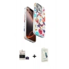 MARSİLYAN™- iPhone 14 Pro Max Kılıf Siluet Doku - Şeffaf Pasifik Cam Ekran Koruyucu + Bilvis Titan Kamera Lens - SH