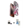 MARSİLYAN™- iPhone 14 Pro Max Kılıf Siluet Doku - Şeffaf Royal Nano Ekran Koruyucu + Bilvis Titan Kamera Lens - GD