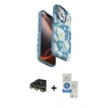 MARSİLYAN™- iPhone 14 Pro Max Kılıf Siluet Doku - Şeffaf Royal Nano Ekran Koruyucu + Raze Metal Kamera Lens - GD