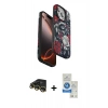 MARSİLYAN™- iPhone 14 Pro Max Kılıf Siluet Doku - Şeffaf Royal Nano Ekran Koruyucu + Raze Metal Kamera Lens - GD