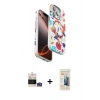 MARSİLYAN™- iPhone 14 Pro Max Kılıf Siluet Doku - Siyah 6D Mat Seramik Hayalet Nano Ekran Koruyucu + Bilvis Titan Kamera Lens - GS