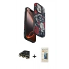 MARSİLYAN™- iPhone 14 Pro Max Kılıf Siluet Doku - Siyah 6D Mat Seramik Hayalet Nano Ekran Koruyucu + Raze Metal Kamera Lens - GD