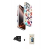 MARSİLYAN™- iPhone 14 Pro Max Kılıf Siluet Doku - Siyah 6D Mat Seramik Hayalet Nano Ekran Koruyucu + Raze Metal Kamera Lens - GS