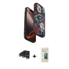 MARSİLYAN™- iPhone 14 Pro Max Kılıf Siluet Doku - Siyah 6D Mat Seramik Hayalet Nano Ekran Koruyucu + Raze Metal Kamera Lens - GS