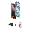 MARSİLYAN™- iPhone 14 Pro Max Kılıf Siluet Doku - Siyah Bilvis 3D Mat Cam Ekran Koruyucu + Raze Metal Kamera Lens - GD