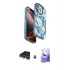 MARSİLYAN™- iPhone 14 Pro Max Kılıf Siluet Doku - Siyah Bilvis 5in1 5D Magic Hayalet Cam Ekran Koruyucu + Raze Metal Kamera Lens - GD