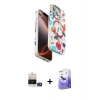 MARSİLYAN™- iPhone 14 Pro Max Kılıf Siluet Doku - Siyah Bilvis 5in1 5D Magic Hayalet Cam Ekran Koruyucu + Bilvis Titan Kamera Lens - GD