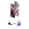 MARSİLYAN™- iPhone 14 Pro Max Kılıf Siluet Doku - Siyah Bilvis 5in1 5D Magic Hayalet Cam Ekran Koruyucu + Bilvis Titan Kamera Lens - GD