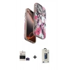 MARSİLYAN™- iPhone 14 Pro Max Kılıf Siluet Doku - Siyah Bilvis Hayalet Cam Ekran Koruyucu + Bilvis Titan Kamera Lens - DNMR