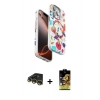 MARSİLYAN™- iPhone 14 Pro Max Kılıf Siluet Doku - Siyah Buffer Cam Ekran Koruyucu + Raze Metal Kamera Lens - GD