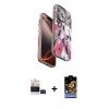 MARSİLYAN™- iPhone 14 Pro Max Kılıf Siluet Doku - Siyah Buffer Hayalet Cam Ekran Koruyucu + Bilvis Titan Kamera Lens - SH