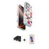 MARSİLYAN™- iPhone 14 Pro Max Kılıf Siluet Doku - Siyah Joko 5D Cam + Raze Metal Kamera Lens - GS