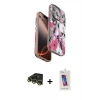 MARSİLYAN™- iPhone 14 Pro Max Kılıf Siluet Doku - Siyah Joko 5D Cam + Raze Metal Kamera Lens - GD