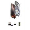 MARSİLYAN™- iPhone 14 Pro Max Kılıf Siluet Doku - Siyah Joko Magic 5D Hayalet Cam + Bilvis Titan Kamera Lens - DNMR