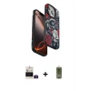 MARSİLYAN™- iPhone 14 Pro Max Kılıf Siluet Doku - Siyah Joko Magic 5D Hayalet Cam + Bilvis Titan Kamera Lens - DNMR