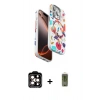 MARSİLYAN™- iPhone 14 Pro Max Kılıf Siluet Doku - Siyah Joko Magic 5D Hayalet Cam + PVD Metal Kamera Lens - TU