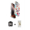 MARSİLYAN™- iPhone 14 Pro Max Kılıf Siluet Doku - Siyah Mat Seramik Nano Ekran Koruyucu + PVD Metal Kamera Lens - TU