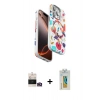 MARSİLYAN™- iPhone 14 Pro Max Kılıf Siluet Doku - Siyah Polymer Nano Ekran Koruyucu + Bilvis Titan Kamera Lens - GD