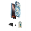 MARSİLYAN™- iPhone 14 Pro Max Kılıf Siluet Doku - Siyah Polymer Nano Ekran Koruyucu + Raze Metal Kamera Lens - GS