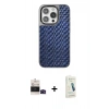 MARSİLYAN™- iPhone 14 Pro Max Kılıf Siluet Form Serisi - Şeffaf Pasifik Cam Ekran Koruyucu + Bilvis Titan Kamera Lens - SH