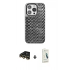 MARSİLYAN™- iPhone 14 Pro Max Kılıf Siluet Form Serisi - Şeffaf Pasifik Cam Ekran Koruyucu + Gold Raze Metal Kamera Lens