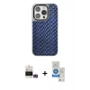 MARSİLYAN™- iPhone 14 Pro Max Kılıf Siluet Form Serisi - Şeffaf Royal Nano Ekran Koruyucu + Bilvis Titan Kamera Lens - GD
