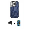 MARSİLYAN™- iPhone 14 Pro Max Kılıf Siluet Form Serisi - Siyah 18D Cam Ekran Koruyucu + Raze Metal Kamera Lens - GS