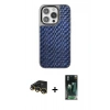 MARSİLYAN™- iPhone 14 Pro Max Kılıf Siluet Form Serisi - Siyah 360 Mat Full Body Arka Koruyucu + Raze Metal Kamera Lens - GD