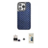 MARSİLYAN™- iPhone 14 Pro Max Kılıf Siluet Form Serisi - Siyah 6D Mat Seramik Hayalet Nano Ekran Koruyucu + Bilvis Titan Kamera Lens - SH