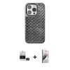 MARSİLYAN™- iPhone 14 Pro Max Kılıf Siluet Form Serisi - Siyah Bilvis 3D Mat Cam Ekran Koruyucu + Bilvis Titan Kamera Lens - GD