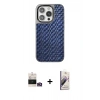 MARSİLYAN™- iPhone 14 Pro Max Kılıf Siluet Form Serisi - Siyah Bilvis 3D Mat Cam Ekran Koruyucu + Bilvis Titan Kamera Lens - GD