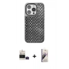 MARSİLYAN™- iPhone 14 Pro Max Kılıf Siluet Form Serisi - Siyah Bilvis 3D Mat Cam Ekran Koruyucu + Siyah Bilvis Titan Kamera Lens