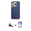 MARSİLYAN™- iPhone 14 Pro Max Kılıf Siluet Form Serisi - Siyah Bilvis 5in1 3D Magic Cam Ekran Koruyucu + Bilvis Titan Kamera Lens - GS