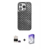 MARSİLYAN™- iPhone 14 Pro Max Kılıf Siluet Form Serisi - Siyah Bilvis 5in1 3D Magic Cam Ekran Koruyucu + Bilvis Titan Kamera Lens - GD
