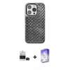 MARSİLYAN™- iPhone 14 Pro Max Kılıf Siluet Form Serisi - Siyah Bilvis 5in1 3D Magic Cam Ekran Koruyucu + Bilvis Titan Kamera Lens - SH