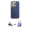 MARSİLYAN™- iPhone 14 Pro Max Kılıf Siluet Form Serisi - Siyah Bilvis 5in1 5D Magic Hayalet Cam Ekran Koruyucu + Bilvis Titan Kamera Lens - SH