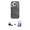 MARSİLYAN™- iPhone 14 Pro Max Kılıf Siluet Form Serisi - Siyah Bilvis 5in1 5D Magic Hayalet Cam Ekran Koruyucu + Bilvis Titan Kamera Lens - DNMR