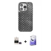 MARSİLYAN™- iPhone 14 Pro Max Kılıf Siluet Form Serisi - Siyah Bilvis 5in1 5D Magic Hayalet Cam Ekran Koruyucu + Bilvis Titan Kamera Lens - GD
