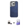 MARSİLYAN™- iPhone 14 Pro Max Kılıf Siluet Form Serisi - Siyah Bilvis 5in1 5D Magic Hayalet Cam Ekran Koruyucu + Bilvis Titan Kamera Lens - GS
