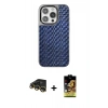 MARSİLYAN™- iPhone 14 Pro Max Kılıf Siluet Form Serisi - Siyah Buffer Cam Ekran Koruyucu + Raze Metal Kamera Lens - GD