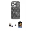 MARSİLYAN™- iPhone 14 Pro Max Kılıf Siluet Form Serisi - Siyah Buffer Hayalet Cam Ekran Koruyucu + Bilvis Titan Kamera Lens - GS