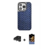 MARSİLYAN™- iPhone 14 Pro Max Kılıf Siluet Form Serisi - Siyah Buffer Hayalet Cam Ekran Koruyucu + Gümüş Raze Metal Kamera Lens