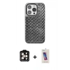 MARSİLYAN™- iPhone 14 Pro Max Kılıf Siluet Form Serisi - Siyah Joko 5D Cam + PVD Metal Kamera Lens - TU