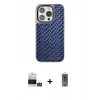 MARSİLYAN™- iPhone 14 Pro Max Kılıf Siluet Form Serisi - Siyah Joko Magic 5D Hayalet Cam + Gümüş Bilvis Titan Kamera Lens