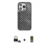 MARSİLYAN™- iPhone 14 Pro Max Kılıf Siluet Form Serisi - Siyah Joko Magic 5D Hayalet Cam + Gümüş Bilvis Titan Kamera Lens