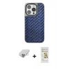MARSİLYAN™- iPhone 14 Pro Max Kılıf Siluet Form Serisi - Siyah Mat Seramik Nano Ekran Koruyucu + Band Metal Kamera Lens - GS