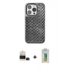 MARSİLYAN™- iPhone 14 Pro Max Kılıf Siluet Form Serisi - Siyah Polymer Nano Ekran Koruyucu + Bilvis Titan Kamera Lens - SH