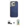 MARSİLYAN™- iPhone 14 Pro Max Kılıf Siluet Form Serisi - Siyah Polymer Nano Ekran Koruyucu + Bilvis Titan Kamera Lens - SH